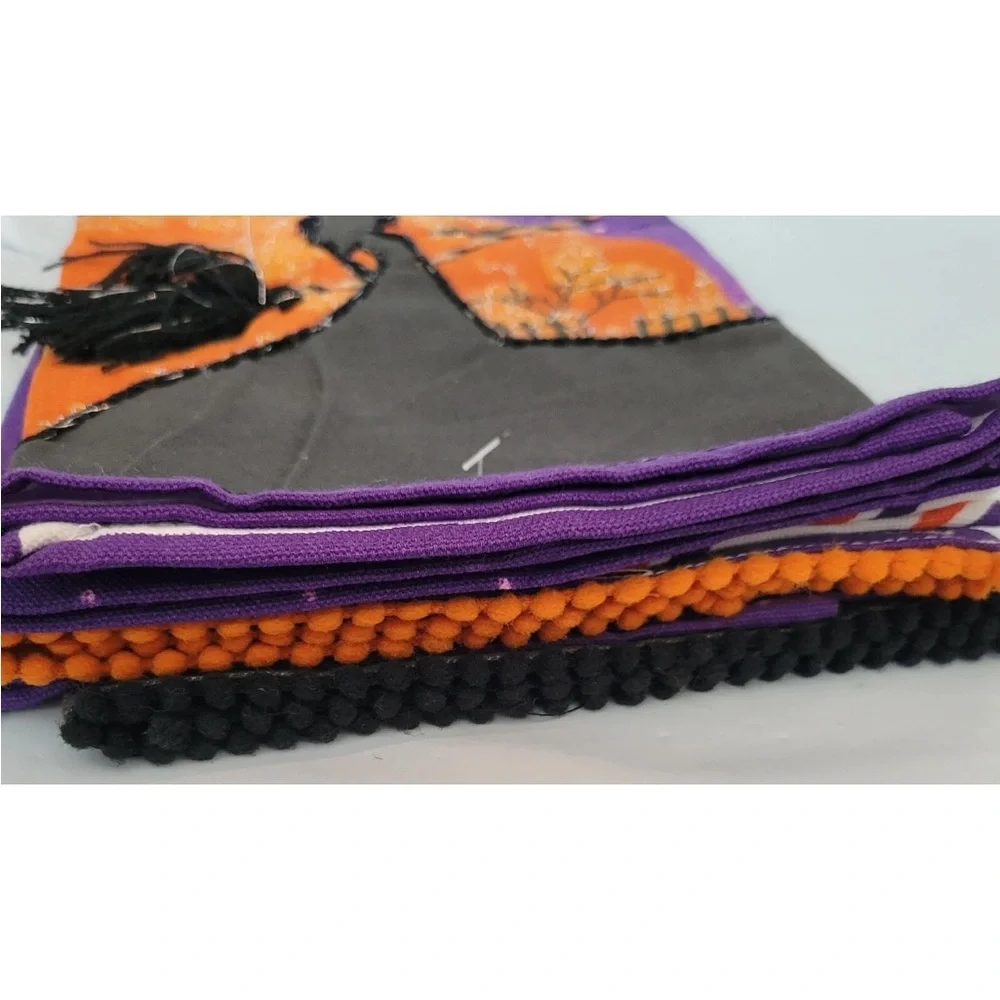 Rachel Zoe Halloween Kitchen Towel - Purple and Orange